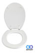 Imagen de Tapa inodoro universal oval herraje cromado blanco ARYART