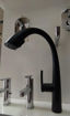 Imagen de Grifo cocina mesa extraible negro mate style DMC