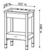 Imagen de Mueble vanitory Mediterraneo 2 con cajon AMUBE