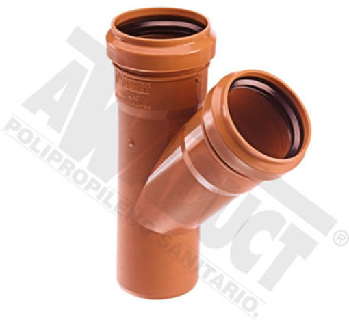 Imagen de RAMAL 45º MH 63  POLIPROPILENO NEGRO JE RIGID