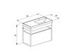 Imagen de Mueble cajon 80x38x60cm con bacha negro mate colgar Flow CELITE