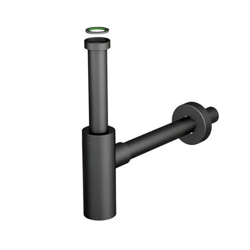Imagen de Sifón botella/tubular acero negro Inoxmater 1 1/4 sin valvula BONOMINI