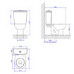 Imagen de Kit para NIÑOS inodoro + cisterna + tapa + conexiones Studio kids blanco DECA