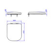 Imagen de TAPA INODORO PLASTICA SLOW CLOSE BLANCA QUADRA DECA