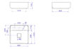 Imagen de Lavatorio apoyo cuadrado 40x40x13,3 L 11040M c/mesada blanco DECA