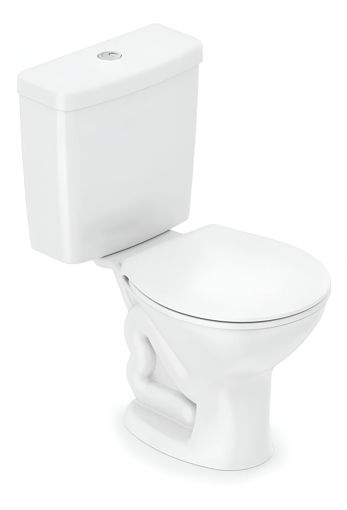 Imagen de INODORO CON CISTERNA DESCARGA SIMPLE ( 30cm) BLANCO CELITE