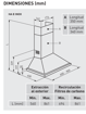 Imagen de CAMPANA 60CM ACERO INOX HA-600 E 410 M3/H SOLER Y PALAU