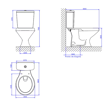 Imagen de Kit Ravena inodoro c/cisterna+tapa+conexiones blanco DECA