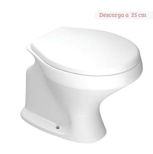 Imagen de Inodoro corto ravena blanco DECA